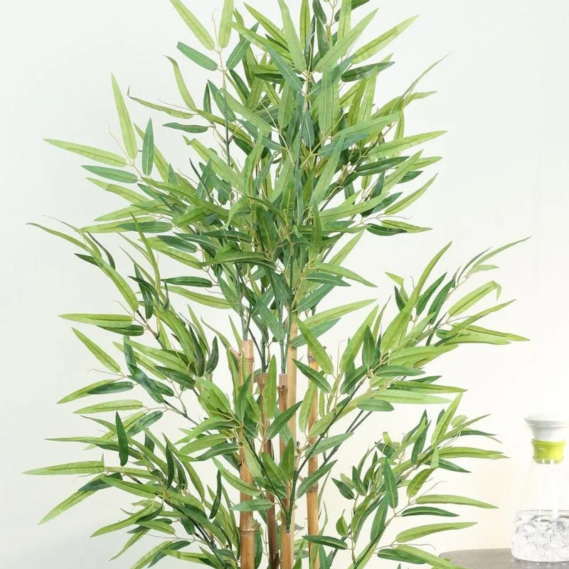 Artificial Bamboo Plant With Black Fiber Pot - 4.9 Feet media 5