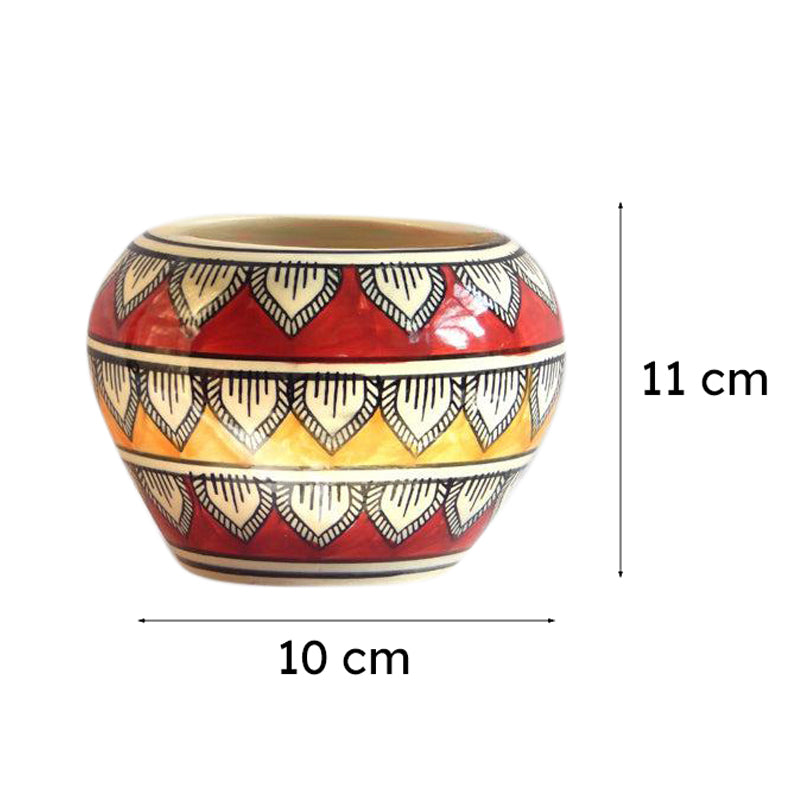 Navya Ethnic Planter - Red & Yellow media 7