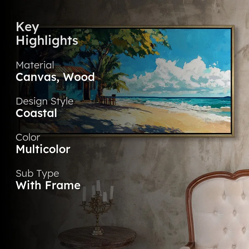 Lagoon Canvas Wall Painting With Frame media 2