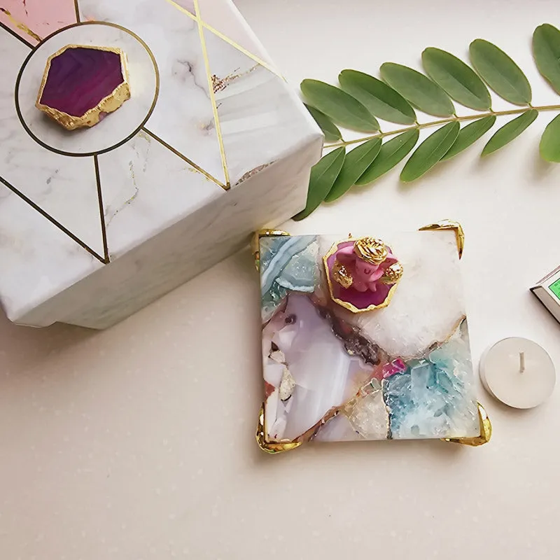 Athviya Pink Ganesha Agate Gift Box media 5