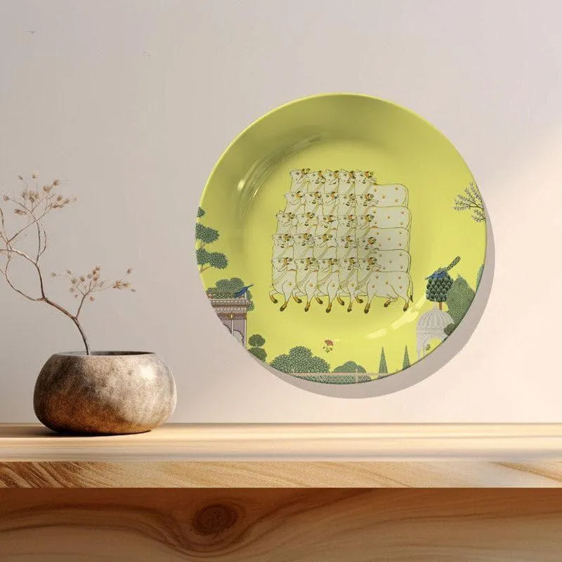 Pichwai Edit Wall Plate - Lemon media 1