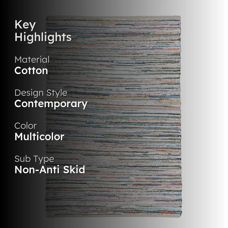 Natte I Handwoven Cotton Rug media 2