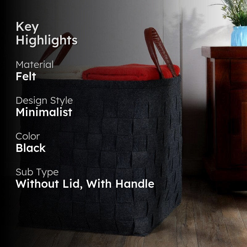 Sachi Felt Storage Basket media 2