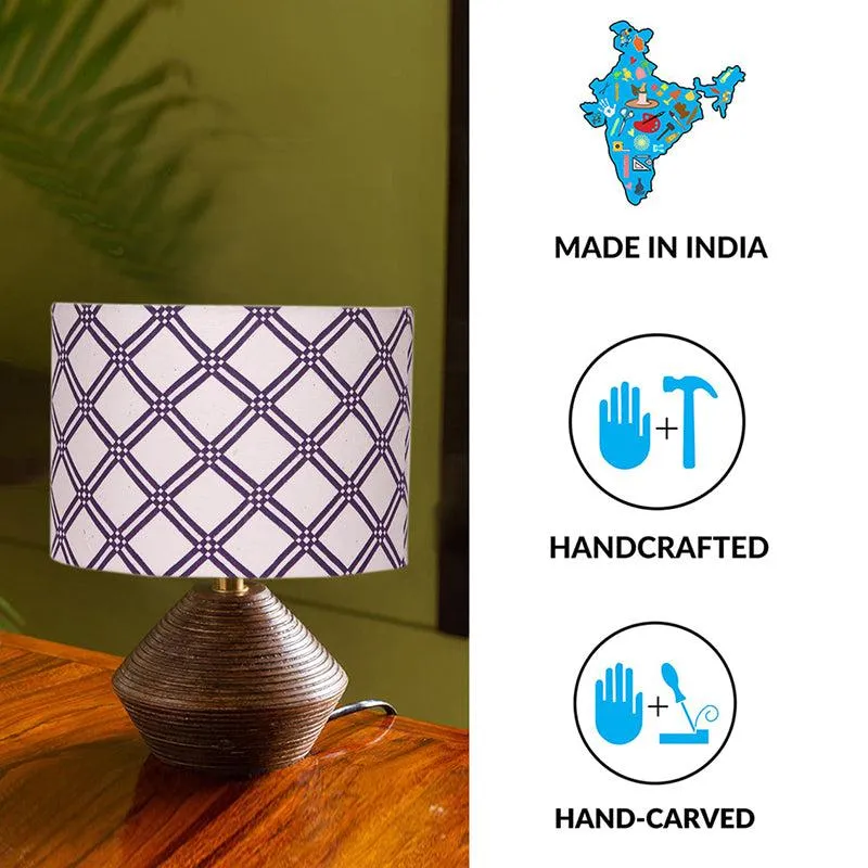 Croosia Yami Wooden Table Lamp - White,Blue media 5