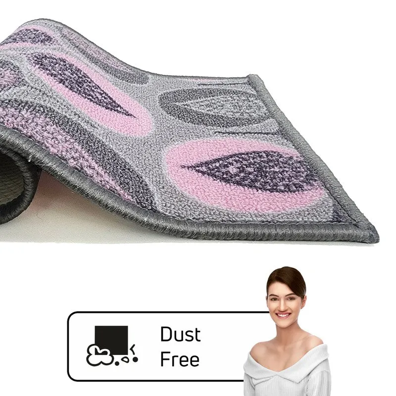Faro Floral Nylon Door Mats - Pink,Grey media 5