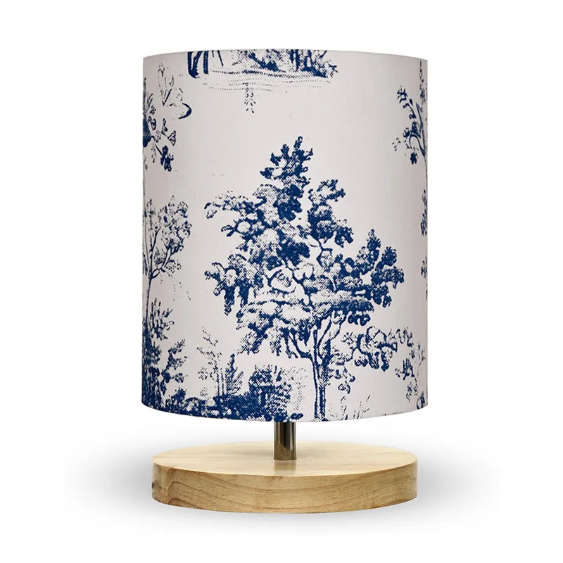 Vinteraa Flora Wooden Table Lamp - White,Blue,Brown media 3