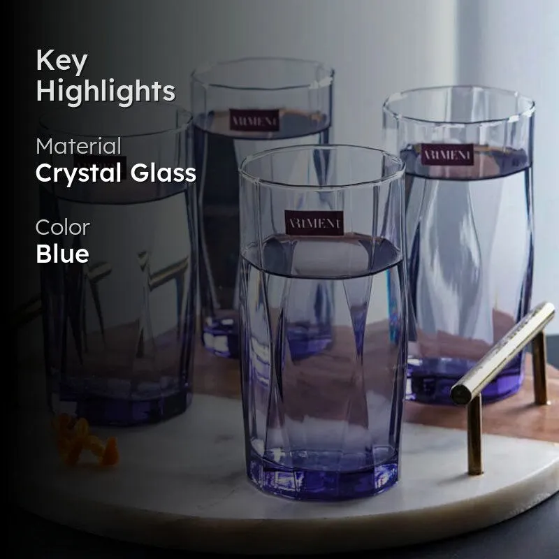 Asscher Tall Glass (400 ml ) - Set Of Four media 2