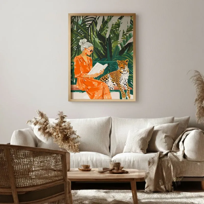 Aranya Grace Canvas Wall Painting With Brown Frame media 6