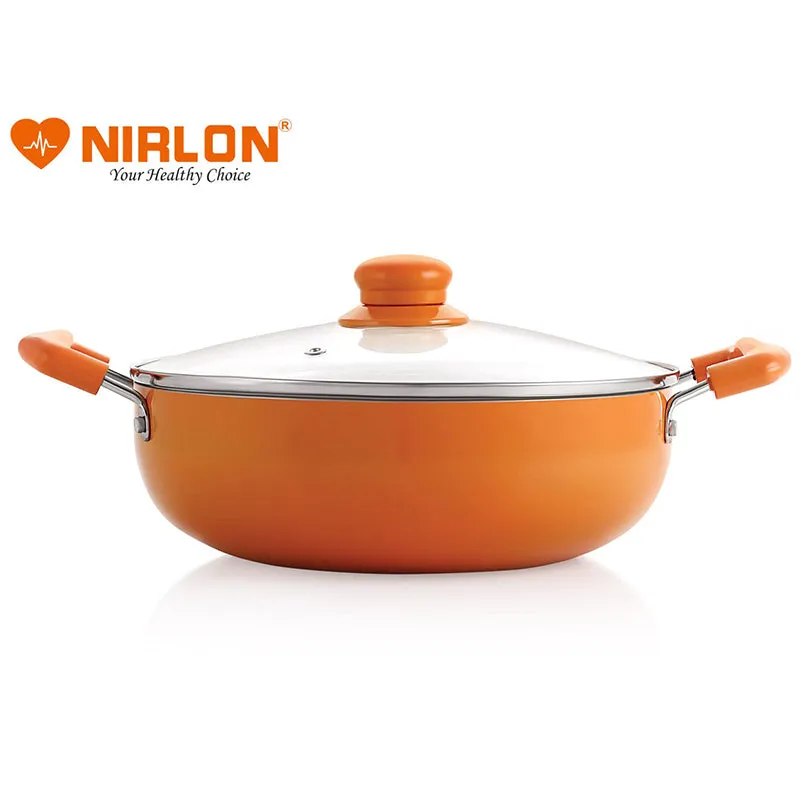 Nirlon Ceramic Coating Kadhai With Lid - 2250 mL/9 Inches media 7