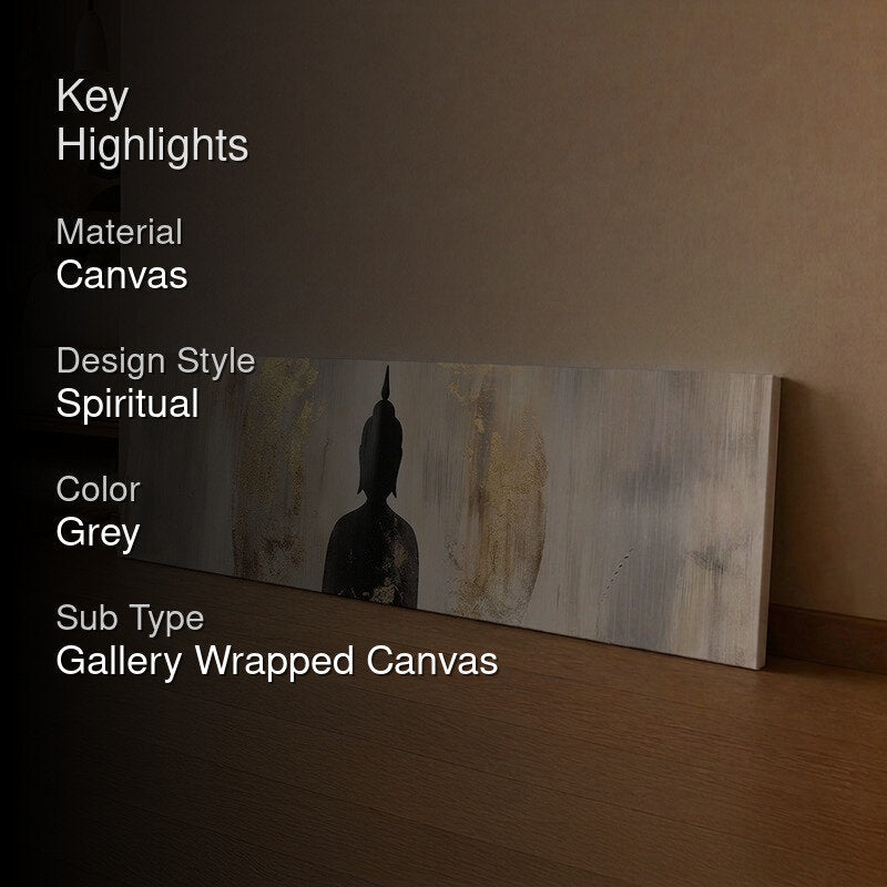 Shadow Of Gautama Spiritual Canvas Wall Art media 2