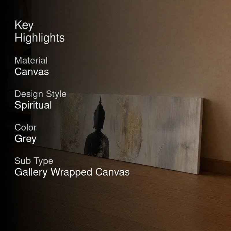 Shadow Of Gautama Spiritual Canvas Wall Art media 2