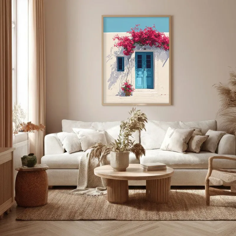 Blooming Vacation Canvas Wall Painting - Brown Frame media 5