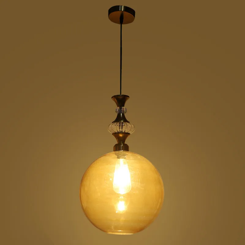 Orba Glass & Iron Ceiling Lamp media 5