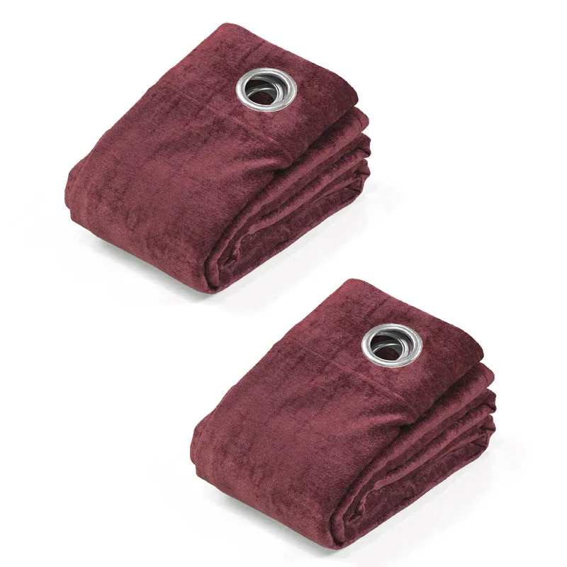 Saral Home Auriels Blackout Curtain (Mauve) - Set Of Two media 6