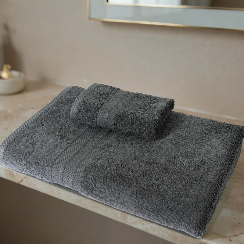 PlushAura Cotton Bath Towel (Dark Grey) media 6