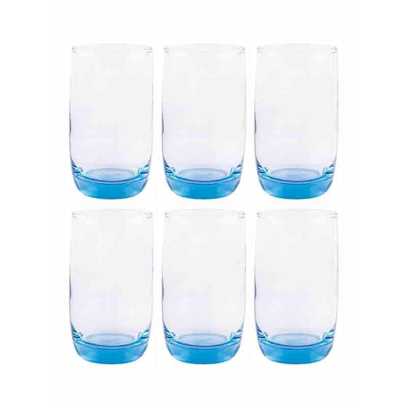 Peacock Shine Glass Tumbler (290 ml ) - Set of Six media 3