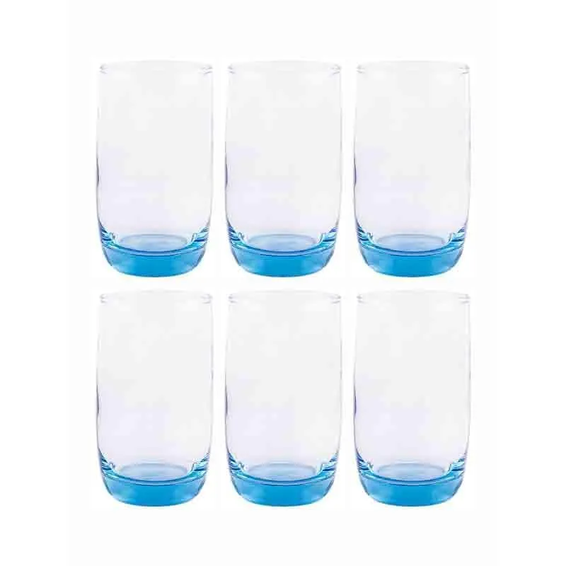 Peacock Shine Glass Tumbler (290 ml ) - Set of Six media 3