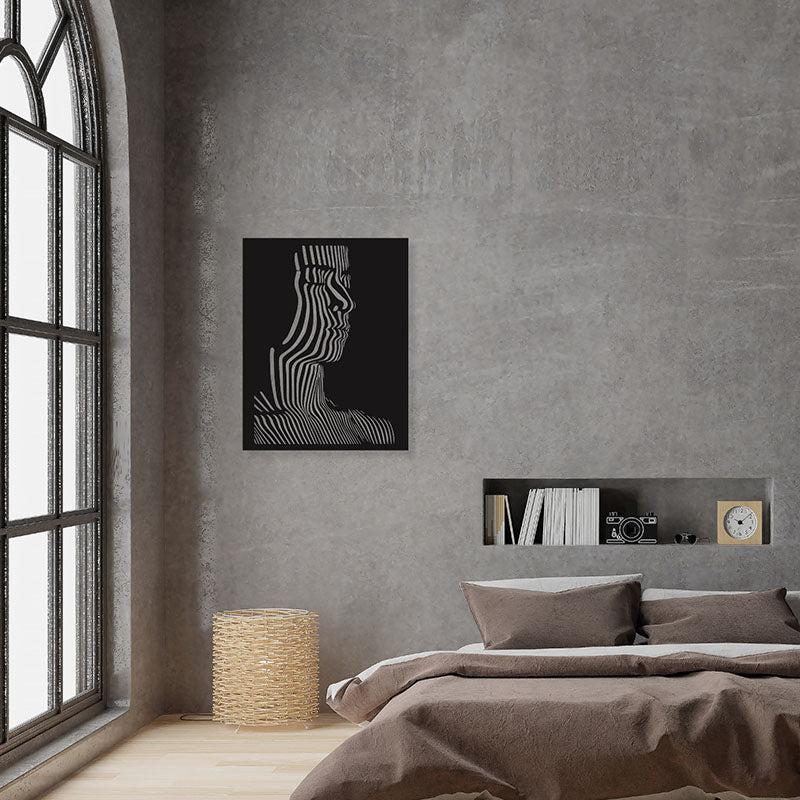 Illusive Lady Black Iron Wall Accent