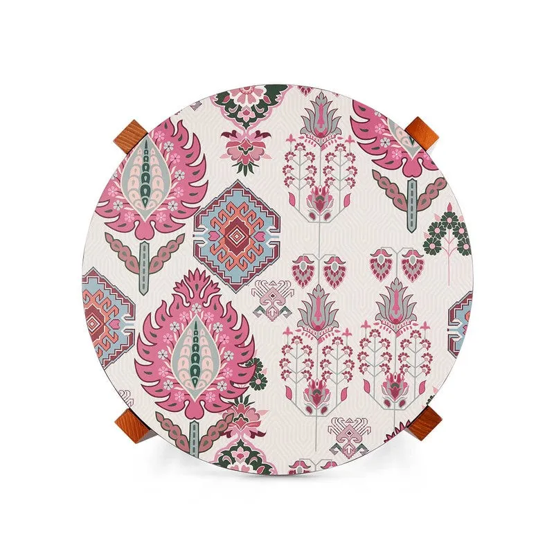 India Circus Wood Mystifying Round Side Table media 6