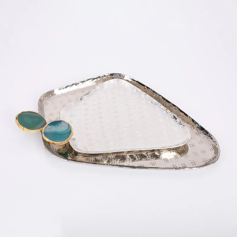 Aurora Platter (Silver,Green) - Set of Two media 3