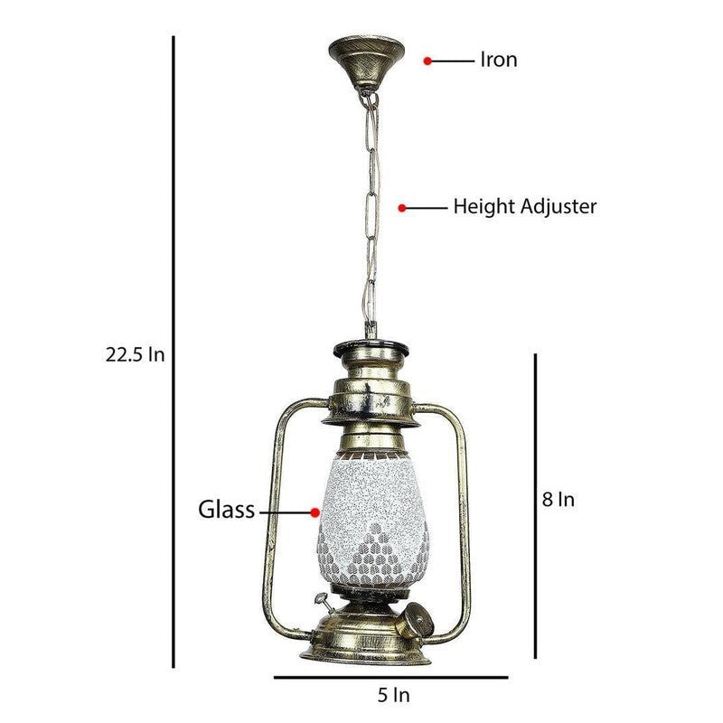 Haveli Style Glass Ceiling Lamp media 7