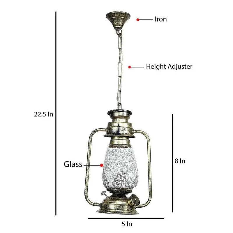 Haveli Style Glass Ceiling Lamp media 7