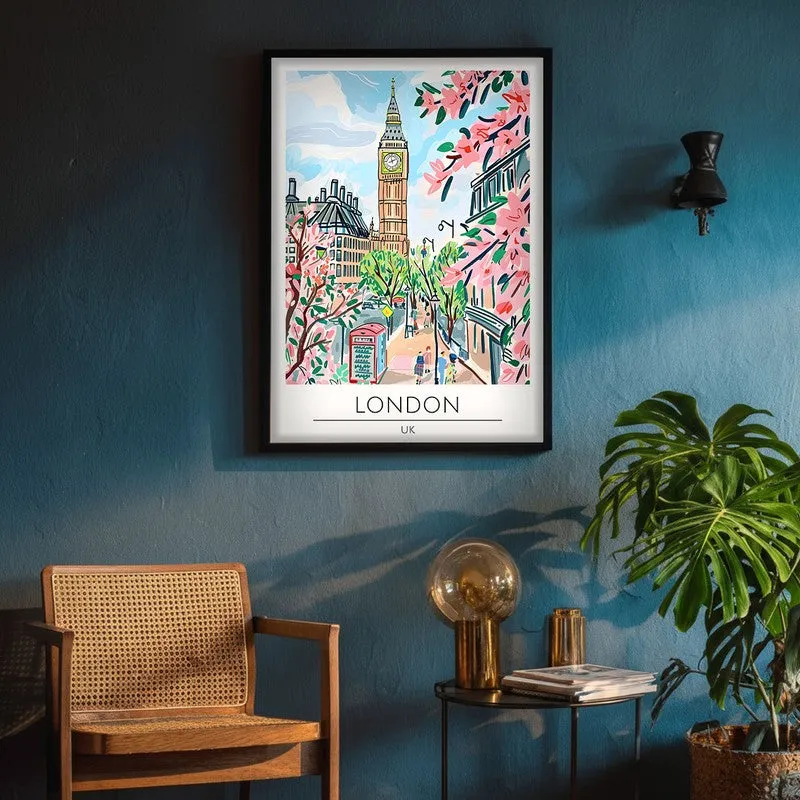 Vintage London Framed Canvas Wall Painting media 4