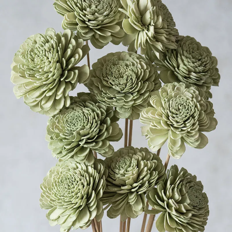 Fleura Sola Wood Flower Stick (Green) - Set Of Ten media 3
