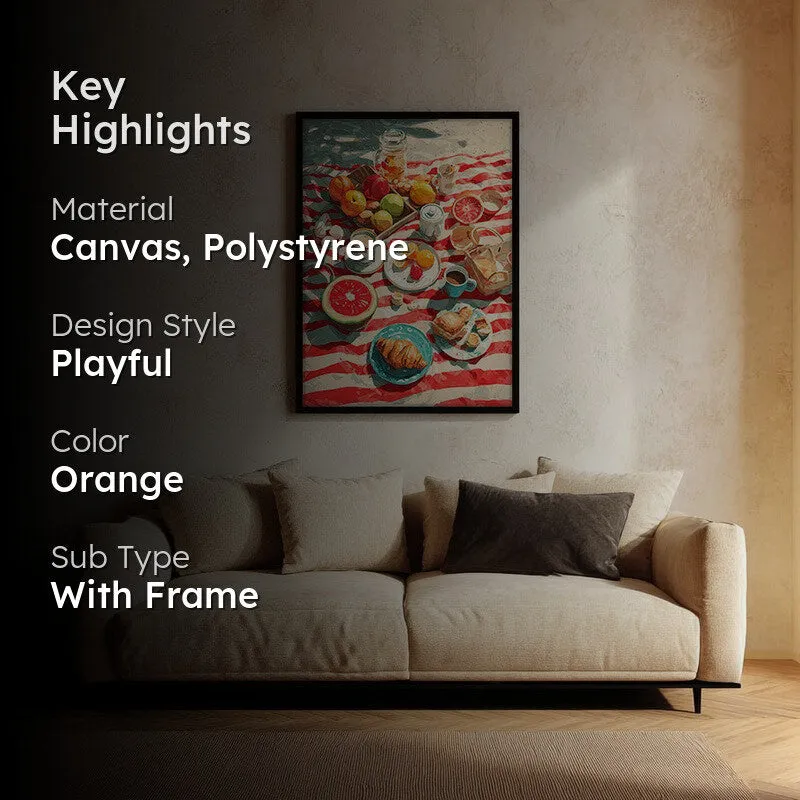 Feastora Canvas Wall Painting With Black Frame media 2
