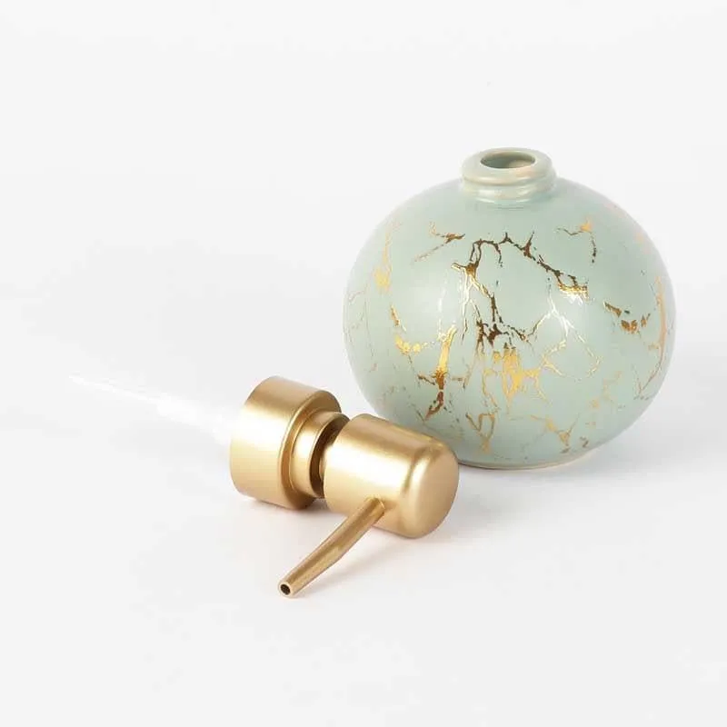 Marble Texture Soap Dispenser (Turquoise)- Round media 6