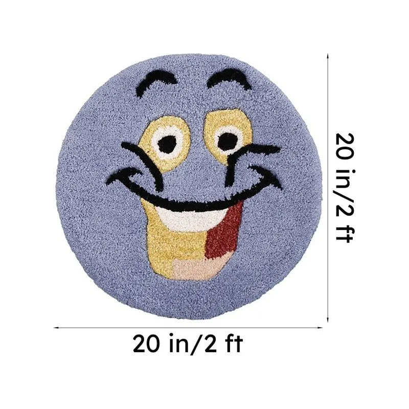 Smile Burst Wool Carpet - Light Blue media 6