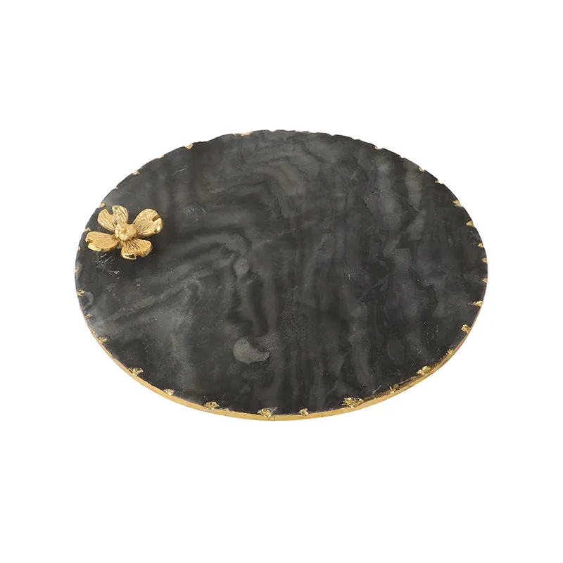 Scotia Flora Marble Platter - Black media 4