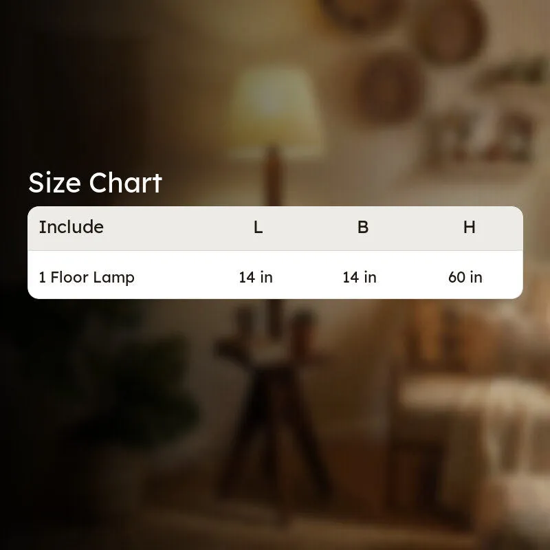 SoftNest Wooden Floor Lamp - Brown media 9