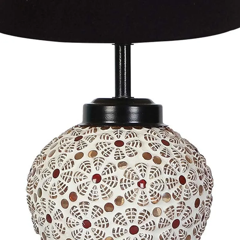 Fusion Fabric Table Lamp - Black,White media 6