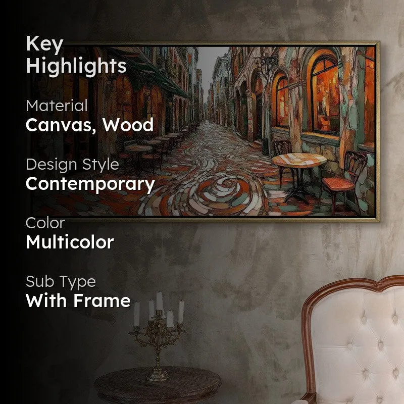 Echoes of the Alley Canvas Wall Painting With Frame media 2