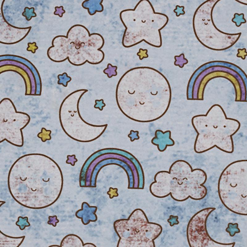 Lunar Light Lane Kids Polyester Anti-Skid Carpet - Sky Blue media 4