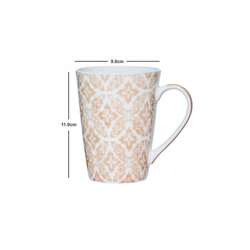 Shigha Bone China Coffee Mug (360 mL Each/Beige) - Set of Four media 4