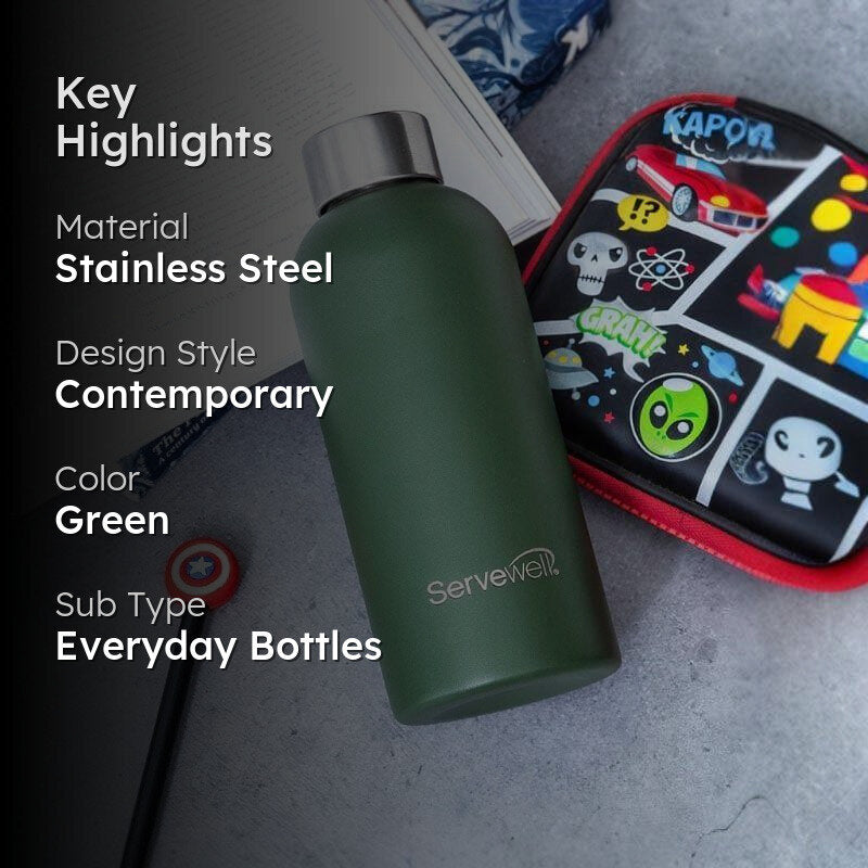 Steel Elegance Elixir Bottle (675 mL) - Military Green media 2