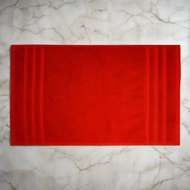 Micro Cotton Comfort Step Soild Bathmat - Red media 1