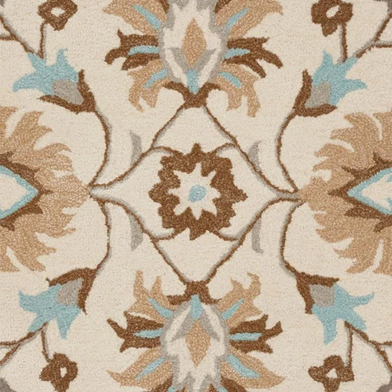 Sekhmet Hand Tufted Ethnic Wool & Nylon Carpet - Mint Green media 3