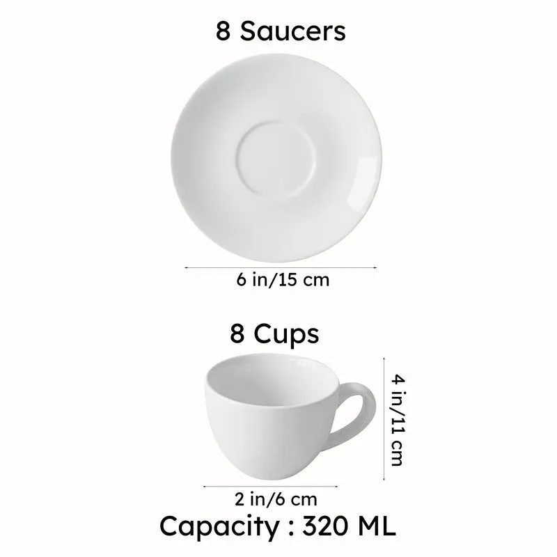 Blush & Brew Cup & Saucer (Mint/320 mL) - Sixteen Piece Set media 9