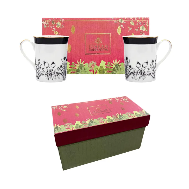 Gilded Bee 24k Gold Brushed Porcelain Coffee Mug (300 mL Each) - Set of Two media 7