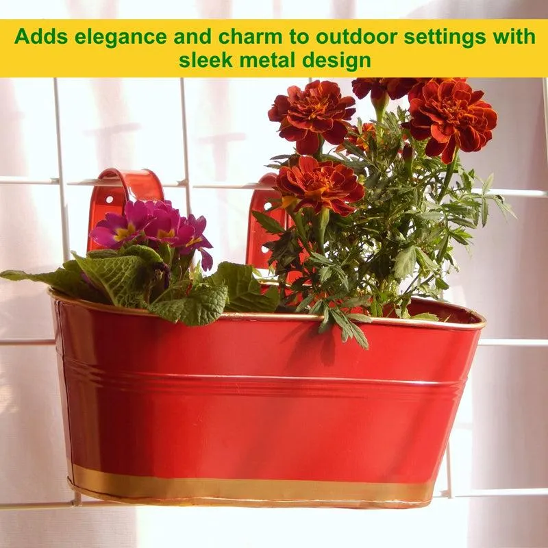 Norva Hanging Planter (Red) - Set Of Six media 6
