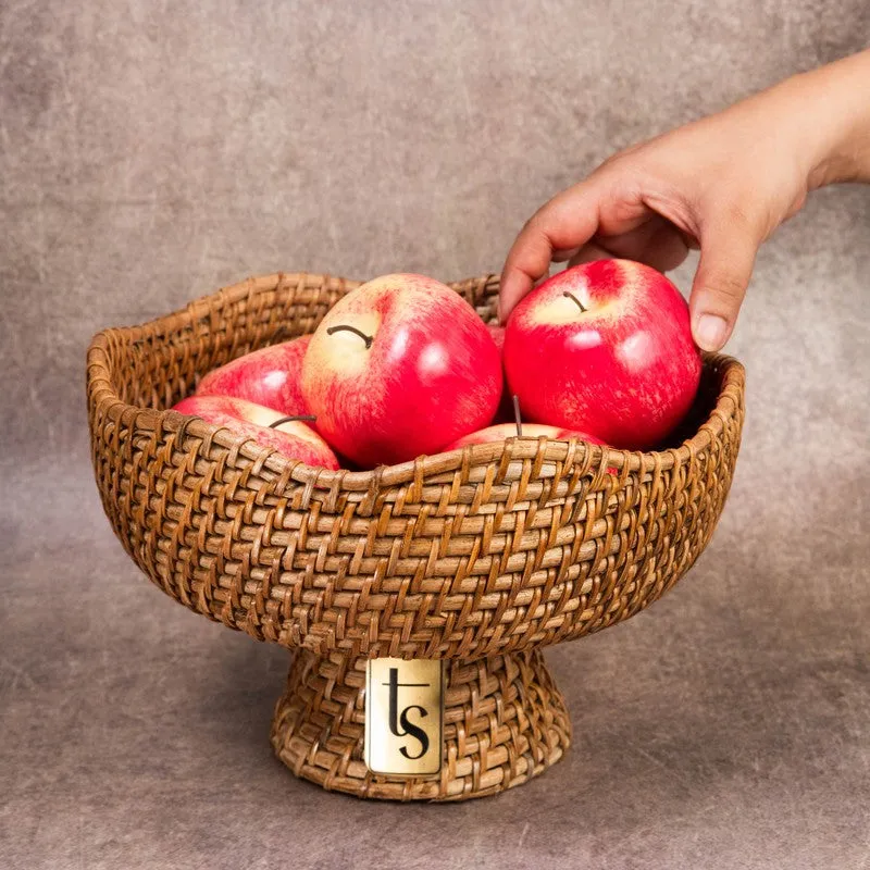 PalmNest Rattan Fruit Bowl media 5