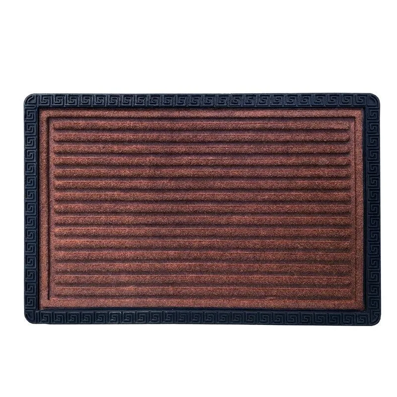 Stepsy Anti-Skid Rubber Rubber Door Mats - Brown media 5