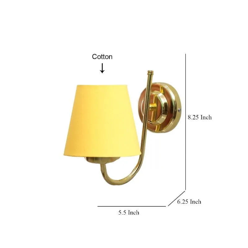 Galora Fabric & Metal Wall Lamp - Yellow media 5