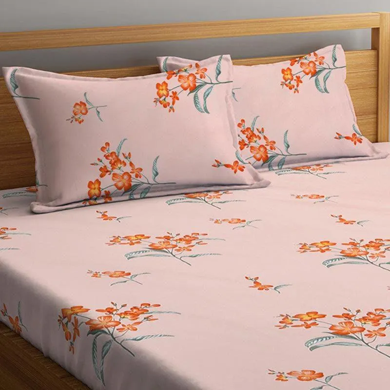 Peach Kaia Bedsheet - 150 GSM media 3