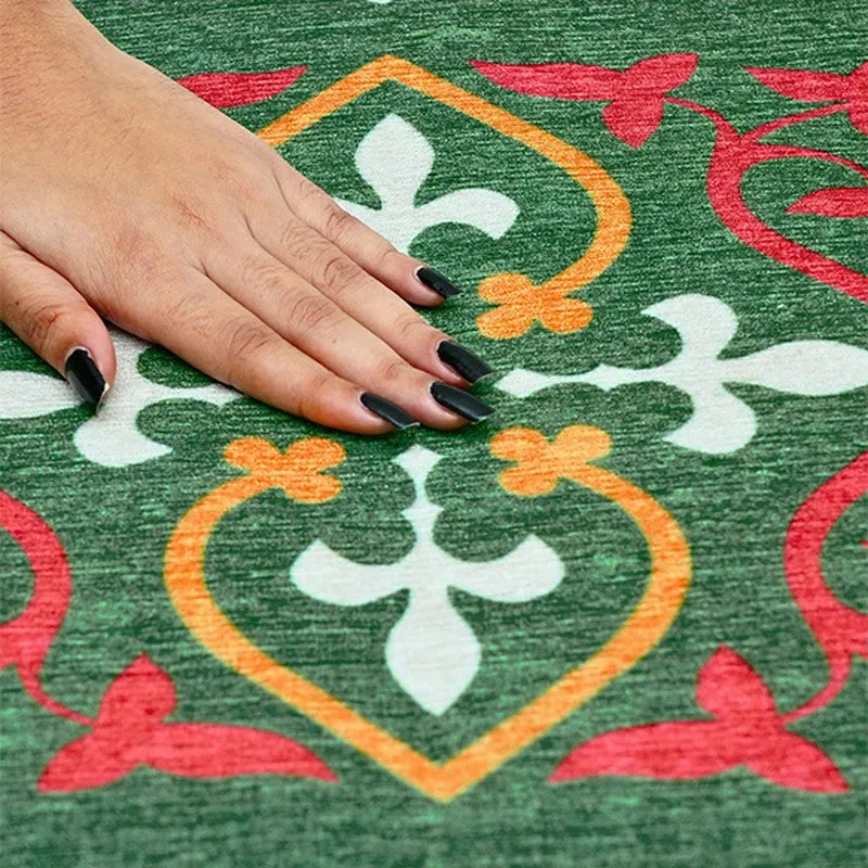 Divine Aangan Prayer Mat (Green) - 550 GSM media 6