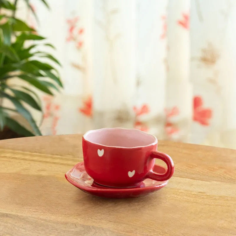 Crimsom Charm Cup & Saucer - 330 ML media 1