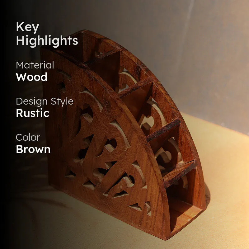 Eden Carve Wood Cutlery Stand media 2
